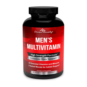 Mens Multivitamin – Daily Multivitamin for Men with Vitamin A C D E K B Complex, Calcium, Magnesium, Selenium, Zinc Plus – 90 Vegetarian Capsules
