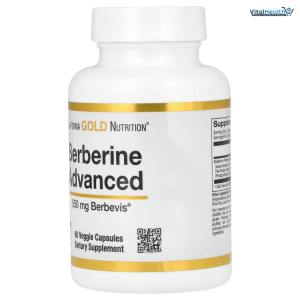 California Gold Nutrition, Berberine Advanced, Berbevis Phytosome with Berberine Phospholipid Complex with Sunflower Lecithin, 550 mg, 60 Veggie Capsules