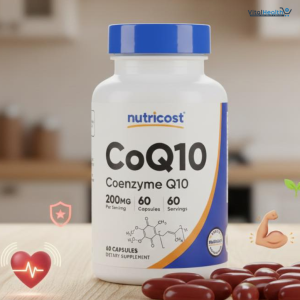 Nutricost CoQ10 200mg, 60 Vegetarian Capsules, 60 Servings - High Absorption, Vegetarian, Non-GMO, Coenzyme Q10
