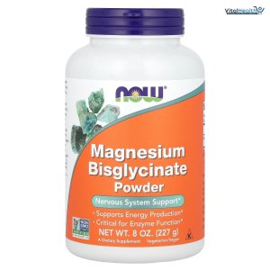 NOW FOODS Magnesium Bisglycinate Powder 300mg Per Serving_ 8OZ