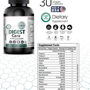 Laperva Digest Care 18 Plant Based Enzymes 30 Capsules