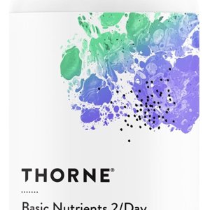 THORNE Basic Nutrients 2/Day - Comprehensive Daily Multivitamin with Optimal Bioavailability - Vitamin and Mineral Formula - Gluten-Free, Dairy-Free, Soy-Free - 60 Capsules