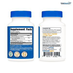 Nutricost Tongkat Ali 1,000mg 60 Capsules - with Tribulus Terrestris and BioPerine, Vegetarian Caps, Non-GMO, Gluten Free, Potent Extract
