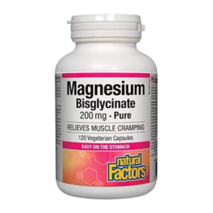 Natural Factors Magnesium Bisglycinate (Magnesium Glycinate) 200mg Pure, 250 Ct