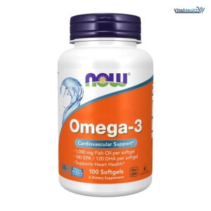Now Omega-3 1000mg Fish Oil, 100 Softgels