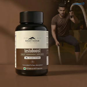 Rasayanam Testboost For Men With Ashwagandha, Safed Musli &amp; Shilajit 60 Capsules
