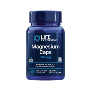 Life Extension Magnesium Caps, 500 mg, Magnesium Oxide, Citrate, and Succinate, Heart Health, Healthy Bones, Metabolism Support, 100 Vegetarian Capsules