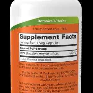 NOW Foods Supplements, Maca (Lepidium meyenii) 500 mg, For Men and Women, Reproductive Health, 250 Veg Capsules