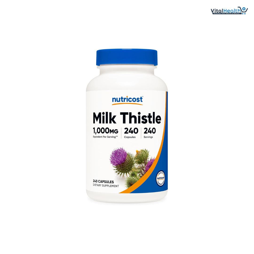 Nutricost Milk Thistle 1,000mg Equivalent, 120 Capsules - 250mg of 4:1 Extract - Vegan, Non-GMO and Gluten Free