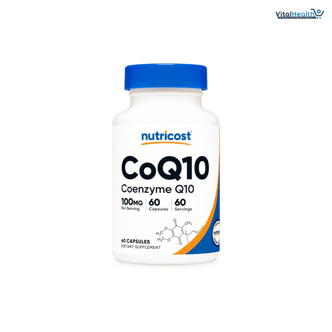 Nutricost CoQ10 100mg, 60 Vegetarian Capsules, 60 Servings - Coenzyme Q10