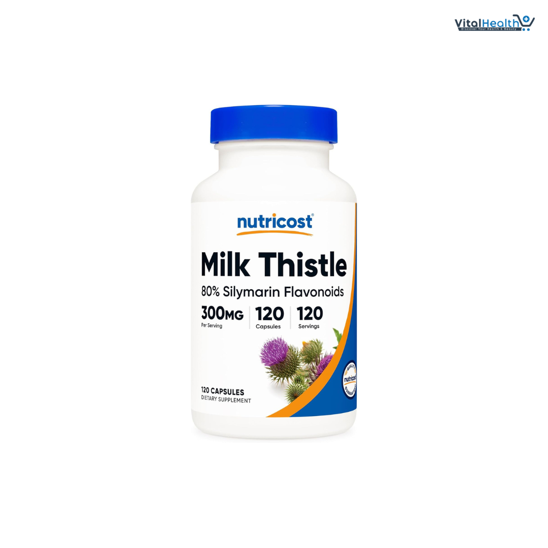 Nutricost Milk Thistle Capsules 300mg, 120 Capsules (80% Silymarin) - Gluten-Free & Non-GMO