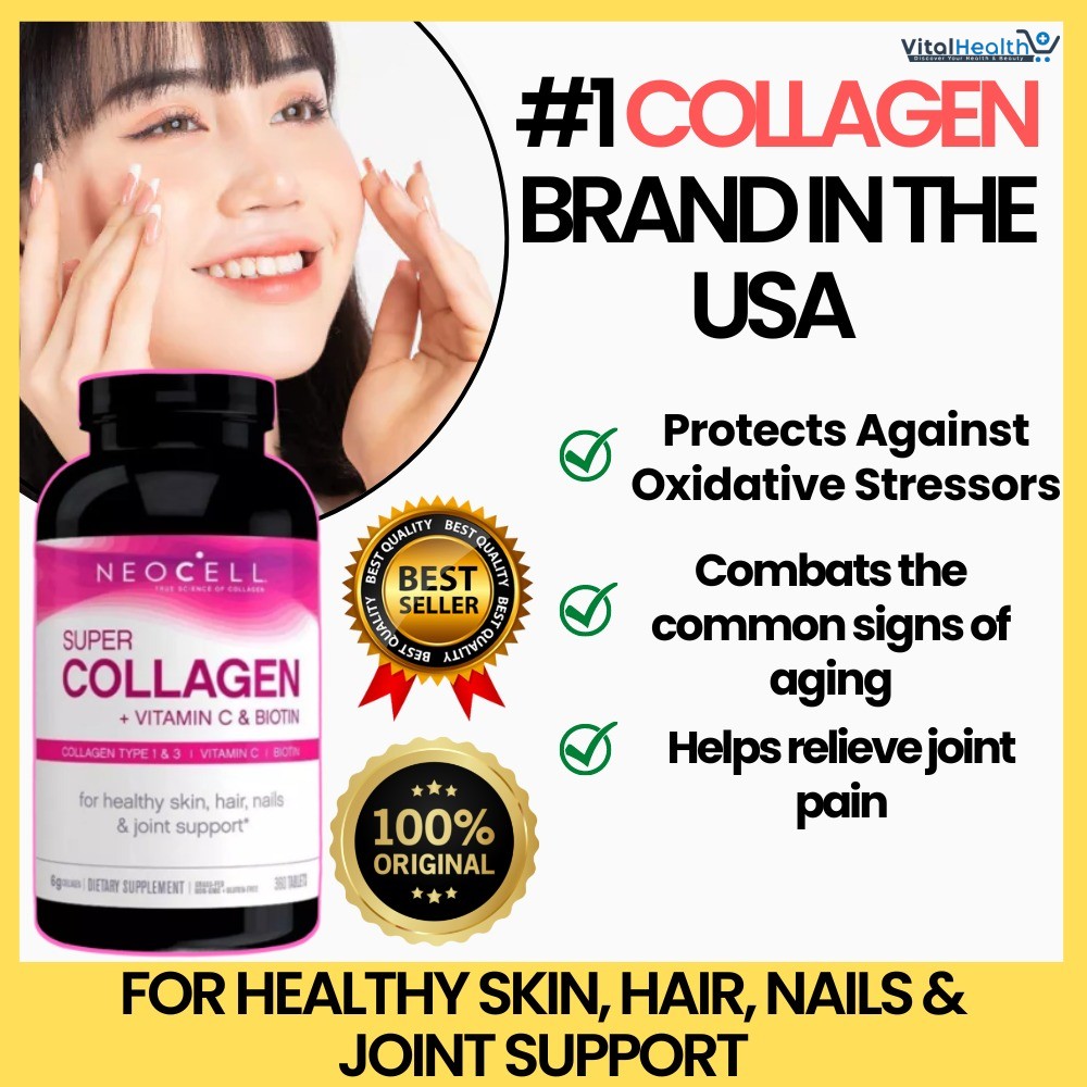 Neocell Super Collagen Vitamin C & Biotin Healthy Skin Hair Nails & Joint Support 90 Tablets