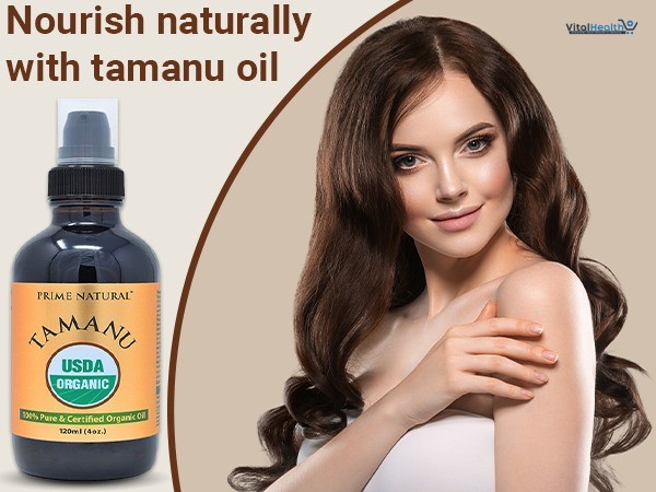 Prime Natural Organic Tamanu Oil - USDA Certified, 100% Pure, Cold Pressed, Unrefined, Virgin (4oz / 120ml) for Face, Hair & Skin Care - Natural Moisturizer