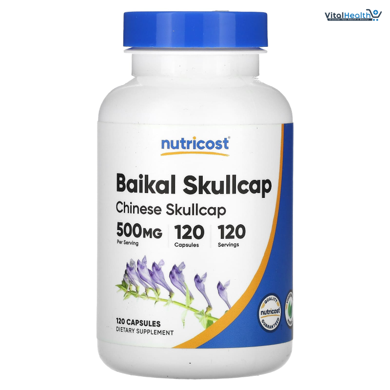 Nutricost Baikal Skullcap 500mg, 120 Vegetarian Capsules - Non-GMO, Gluten Free