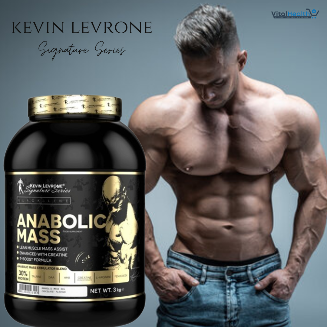 Kevin Levrone Anabolic Mass 3 Kg (Vanilla, Strawberry & Chocolate) Premium Whey for Muscle Growth & Recovery