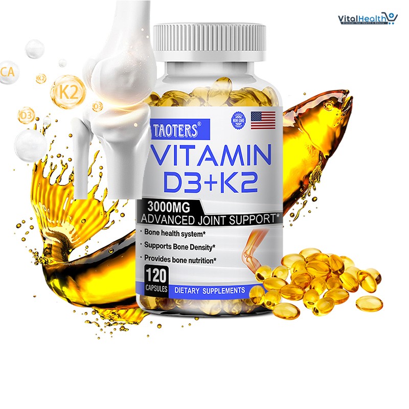 TAOTERS Vitamin D3+K2 Supplement to Support Joint