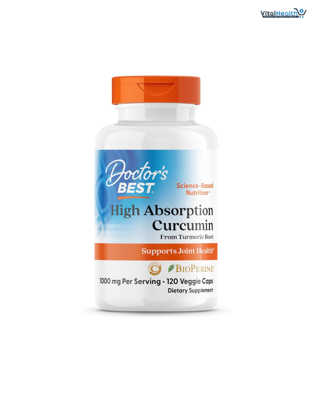 Doctors BEST High Absorption Curcumin from Turmeric Root, Supports Joint Health, Non-GMO, Gluten Free, Soy Free, Vegan 120 Veggie Caps