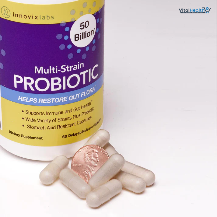 InnovixLabs Multi Strain Probiotics for Women & Men - Probiotic Supplement - 50 Billion CFU - Gut Health, Immune Support, Digestion, Lactobacillus Acidophilus, Prebiotics and Probiotics, 60 Capsules