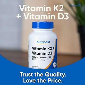 Nutricost Vitamin K2 MK-7 100 mcg, 240 Softgels - Gluten Free and Non-GMO MK7