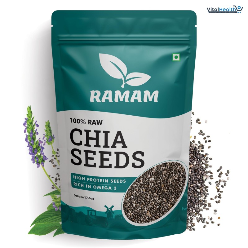 Ramam Chia Seeds 150 Grams (Organic and Original) Superfood Herbal Diet Supplement for weight loss