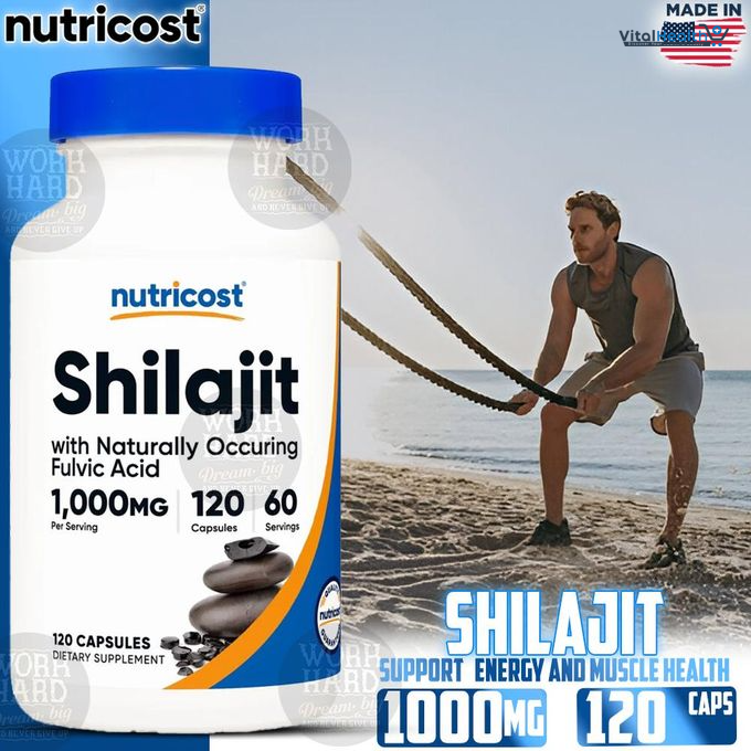 Nutricost Shilajit Capsules (1,000 mg Per Serving) (120 Capsules) - Shilajit Extract with Naturally Occuring Fulvic Acid, 60 Servings, Gluten Free, Non-GMO, Vegan Friendly Dietary Supplement