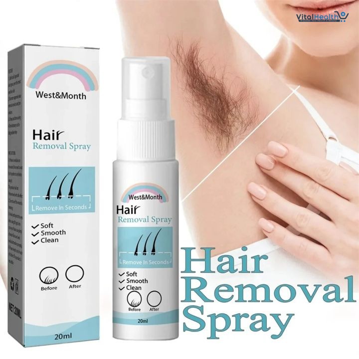 West & Month Hair Removal Spray 20ml Remove Hair in Seconds