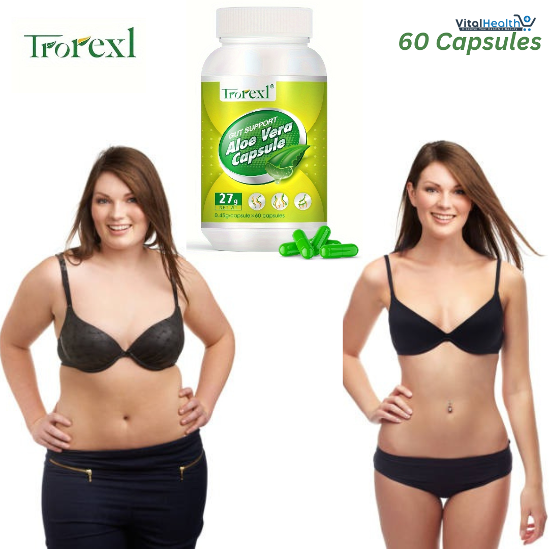 Trorexl Aloe Vera Appetite Reduction Vegan Capsules Gut Support Weight Loss For Men & Women