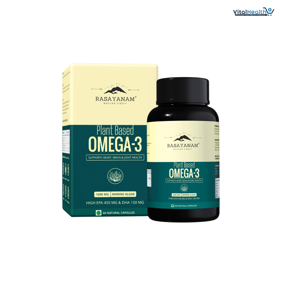 Rasayanam Plant Based Omega-3 Capsules, 1600mg 60 Capsules