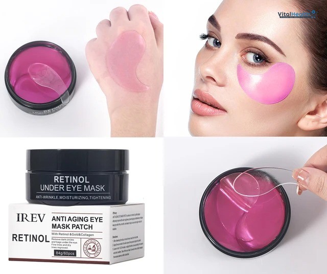 Irev Retinol Under Eye Patches 60pcs With Hyaluron Acid Eye Mask Patch Moisturizing Remove Dark Eye Circles Eyes Mask Korean Skin Care