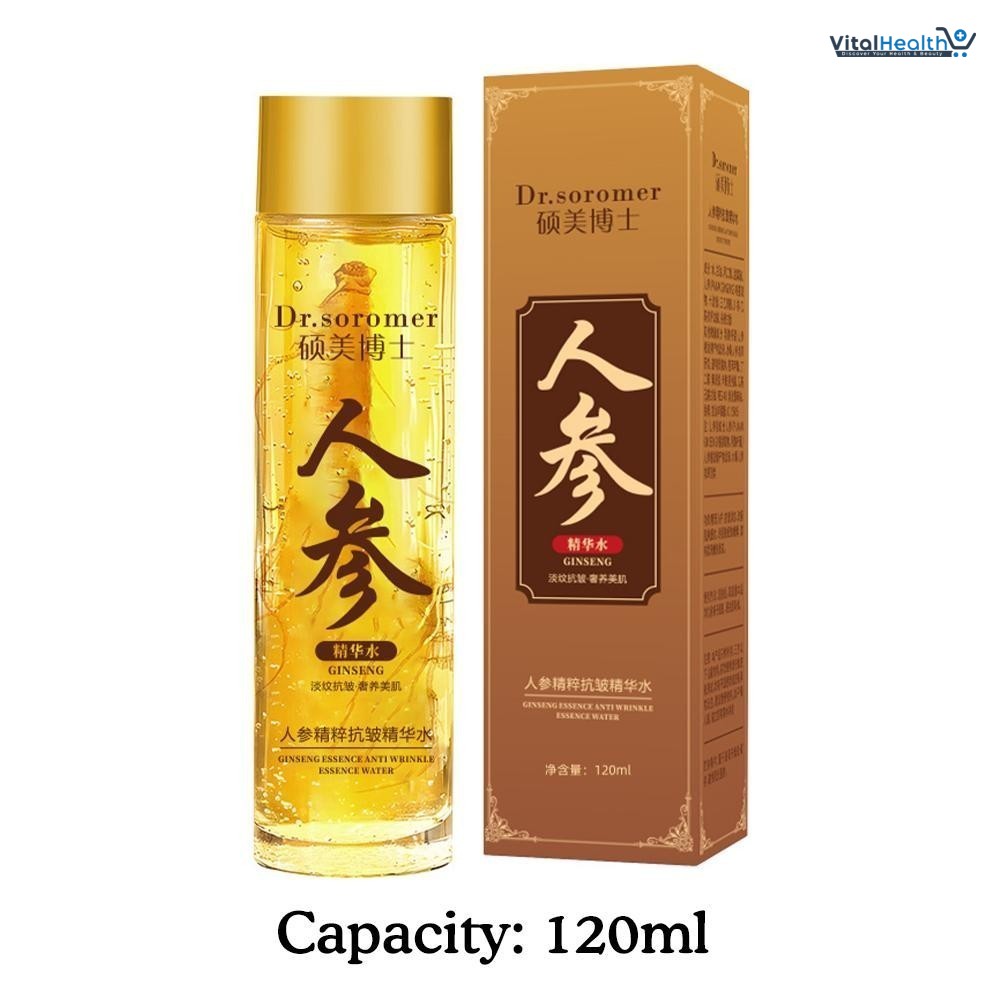 Dr. Soromer Anti Wrinkle Essence Wate Ginseng Face Essence Polypeptide Lightning Moisturizing Smoothing Facial Serum