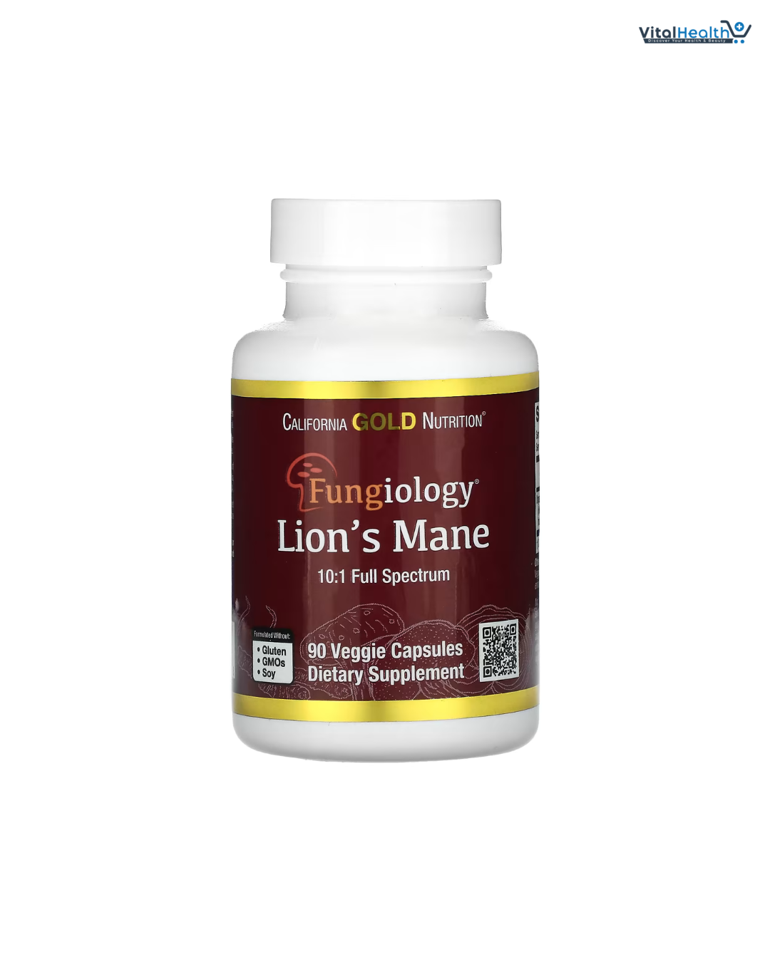 California Gold Nutrition Organic Lion's Mane, 90 PlantCaps