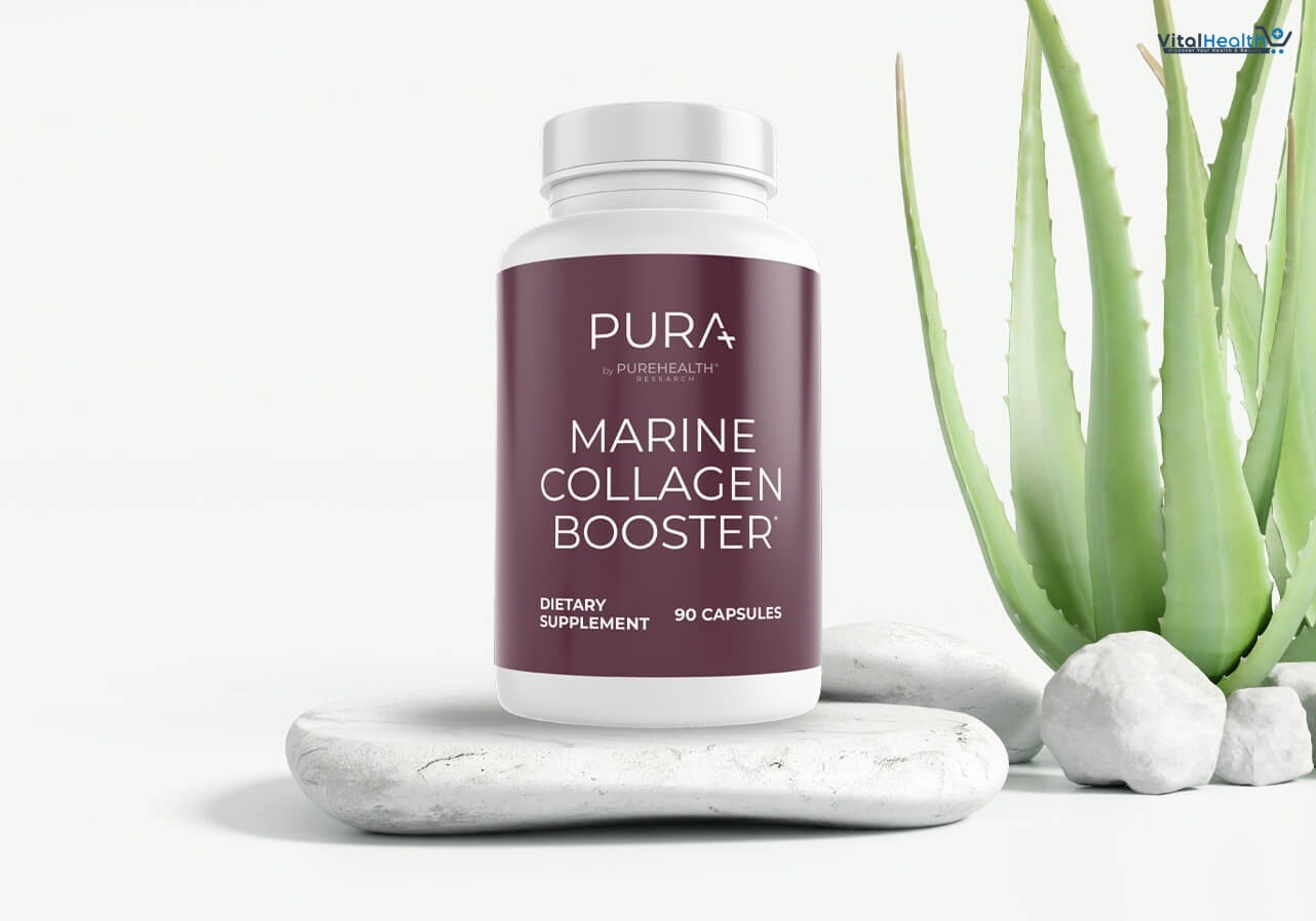 Pura Marine Collagen Booster _ Skin Rejuvenation Support, Prevent Wrinkles _ 90 Count