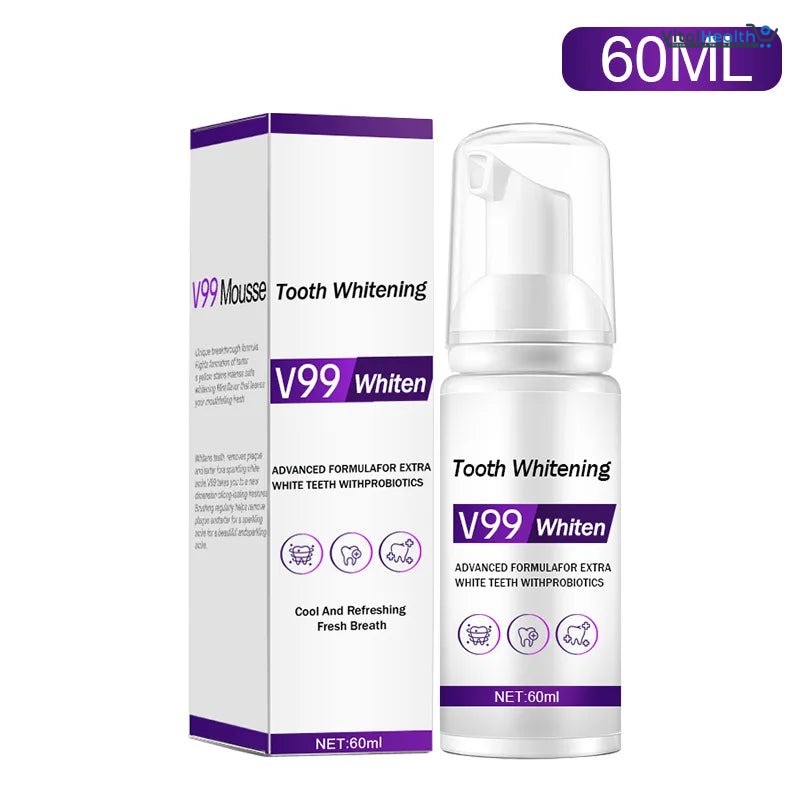 Mousse V99 Tooth Whitening Toothpaste Deep Cleaning Formula for Yellow Teeth and Stain Removal