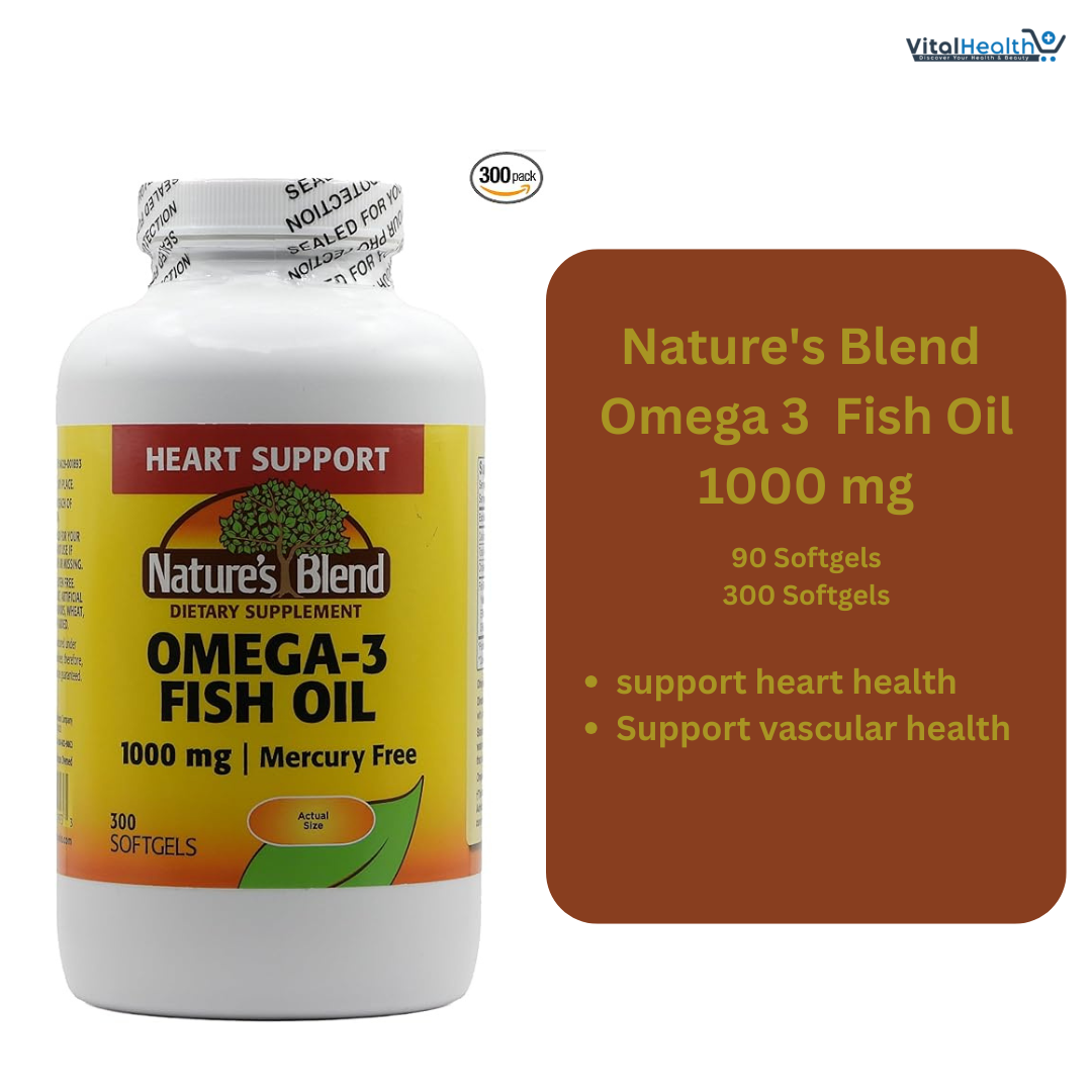Nature's Blend Omega-3 Fish Oil, 1000 mg 300 Softgels